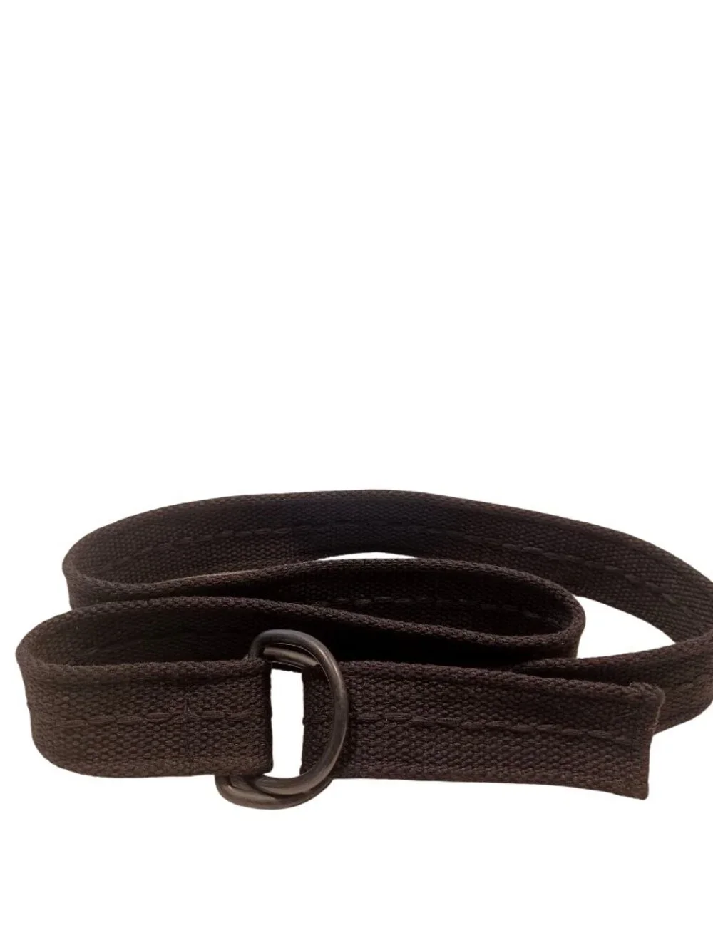 Belt Black Casual Cloth D-Ring Buckle Woven Web Soft Flexible Unisex Men Women